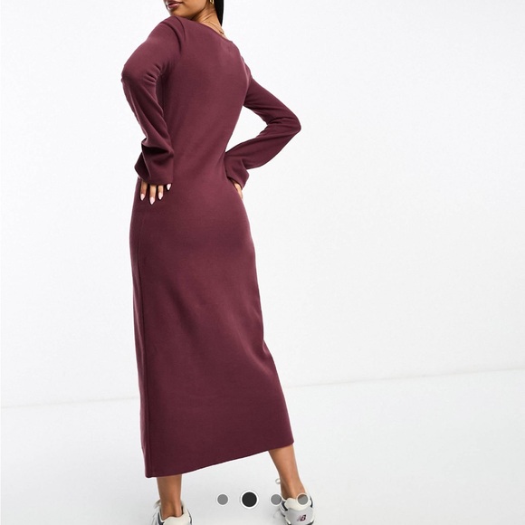 BLACK ASOS soft scoop neck maxi dress - Picture 3 of 6